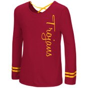 USC Trojans Youth Girls X Marks the Spot Strappy LS T-Shirt
